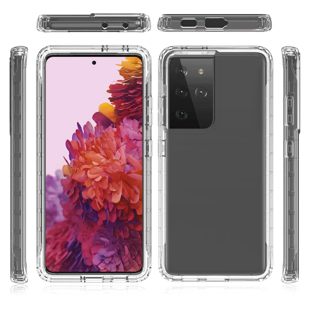 Detachable 2-in-1 Scratch-proof Transparent Gradient Color Clear TPU + PC Shell for Samsung Galaxy S21 Ultra 5G - Transparent - 6