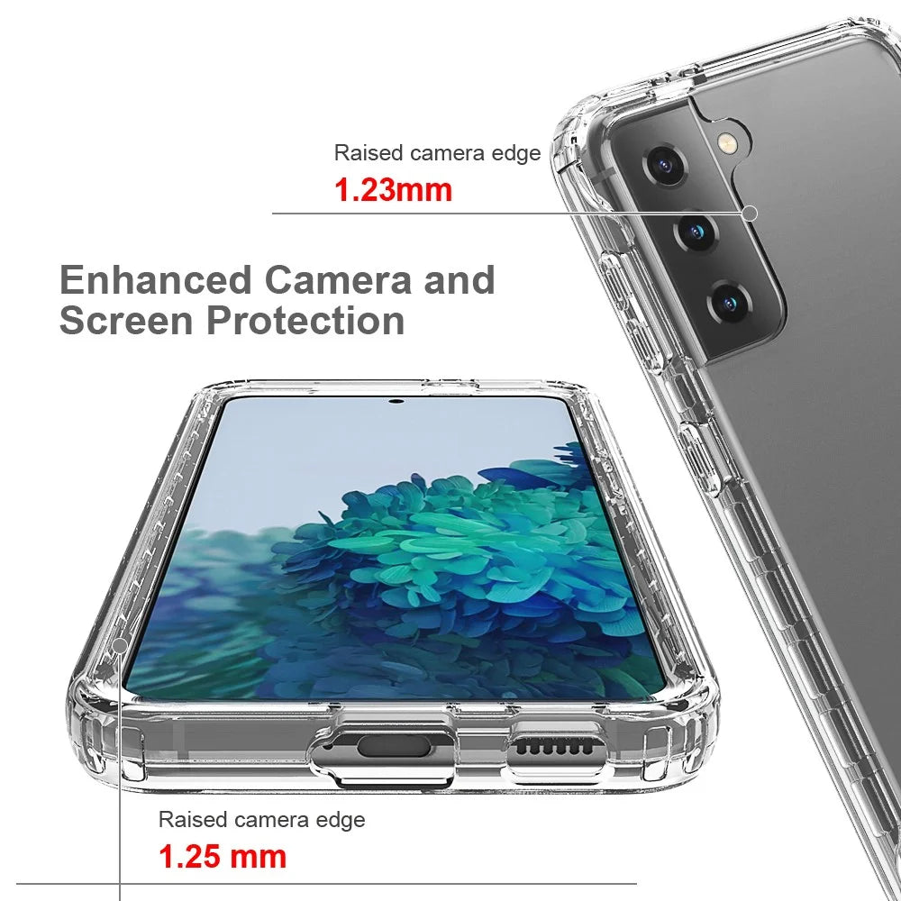 Detachable 2-in-1 Transparent Gradient Color Clear TPU + PC Shell for Samsung Galaxy S21 5G/4G - Transparent - 3