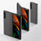 Sea Sand Textured Phone Case for Samsung Galaxy Z Fold3 5G, PU Leather Coated Hard PC Thin Durable Protective Cover - Black - 3