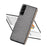 Sea Sand Textured Phone Case for Samsung Galaxy Z Fold3 5G, PU Leather Coated Hard PC Thin Durable Protective Cover - Black - 7