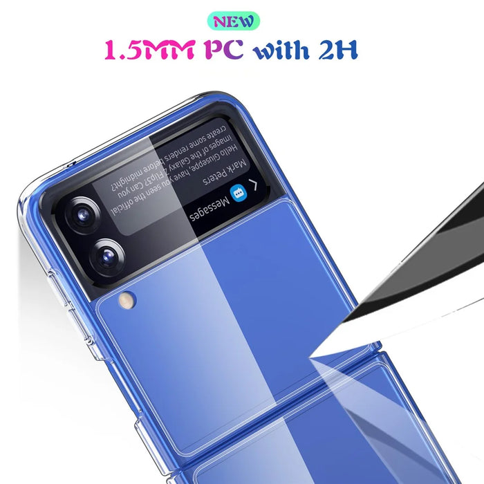 Clear Phone Case for Samsung Galaxy Z Flip3 5G, Hard PC Shock-Absorbing Back Cover - 2
