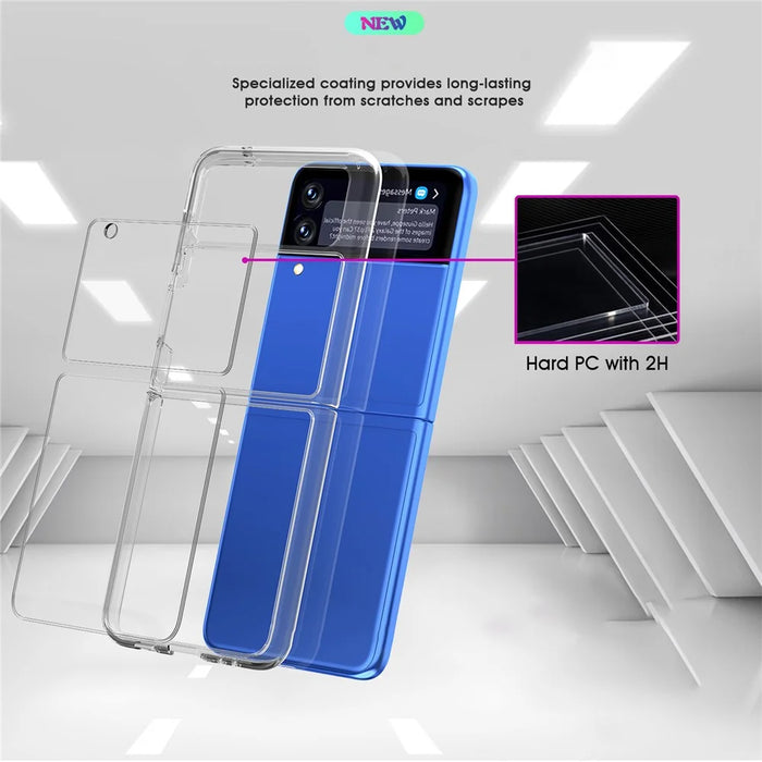 Clear Phone Case for Samsung Galaxy Z Flip3 5G, Hard PC Shock-Absorbing Back Cover - 4