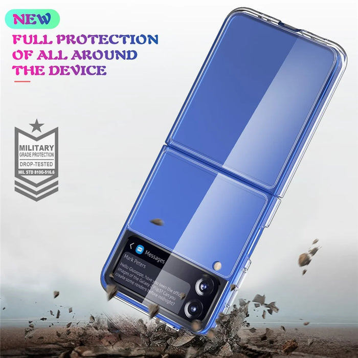 Clear Phone Case for Samsung Galaxy Z Flip3 5G, Hard PC Shock-Absorbing Back Cover - 5