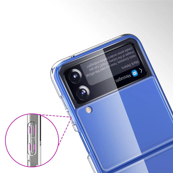 Clear Phone Case for Samsung Galaxy Z Flip3 5G, Hard PC Shock-Absorbing Back Cover - 7