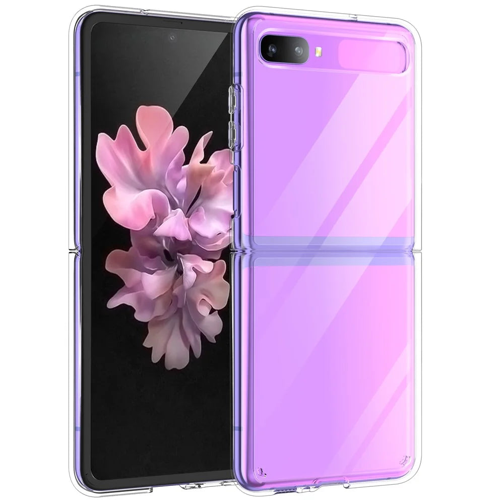 Anti Scratch Transparent Hard PC Phone Protective Cover Case for Samsung Galaxy Z Flip - 1