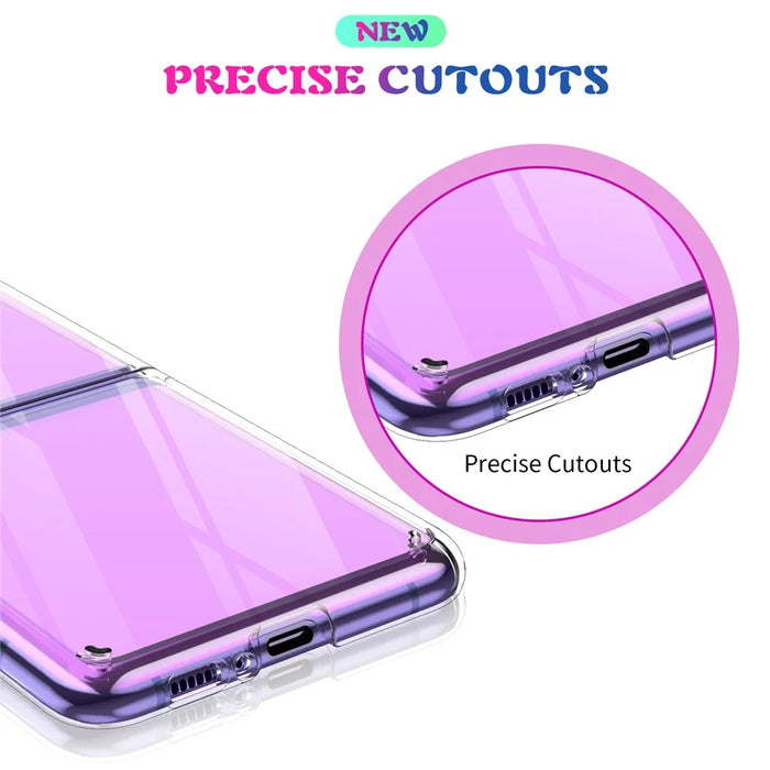 Anti Scratch Transparent Hard PC Phone Protective Cover Case for Samsung Galaxy Z Flip - 4