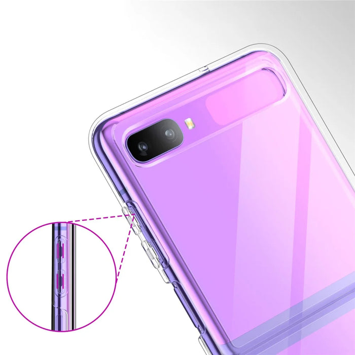 Anti Scratch Transparent Hard PC Phone Protective Cover Case for Samsung Galaxy Z Flip - 5