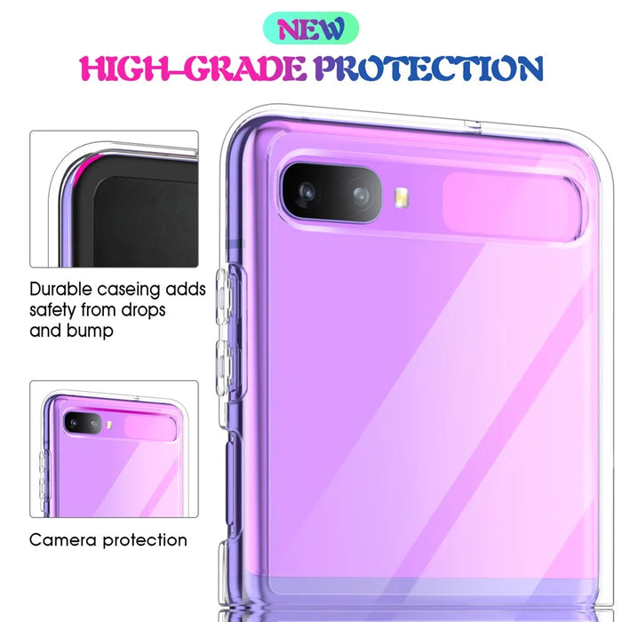 Anti Scratch Transparent Hard PC Phone Protective Cover Case for Samsung Galaxy Z Flip - 7
