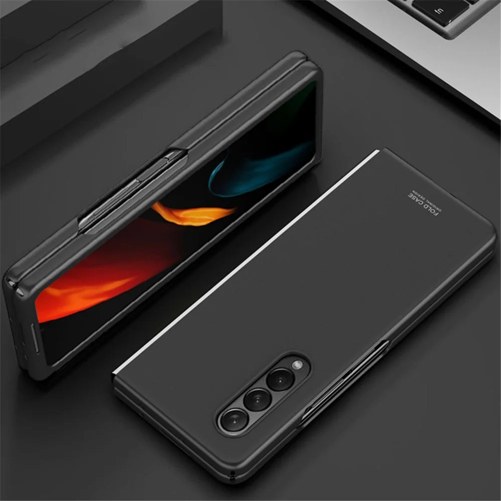 Skin-touch Feel Hard PC Protective Phone Cover Case for Samsung Galaxy Z Fold3 5G - Black - 2