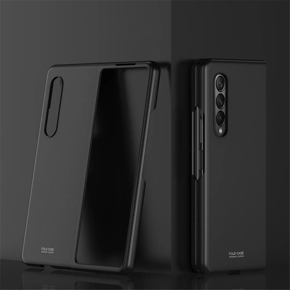 Skin-touch Feel Hard PC Protective Phone Cover Case for Samsung Galaxy Z Fold3 5G - Black - 3