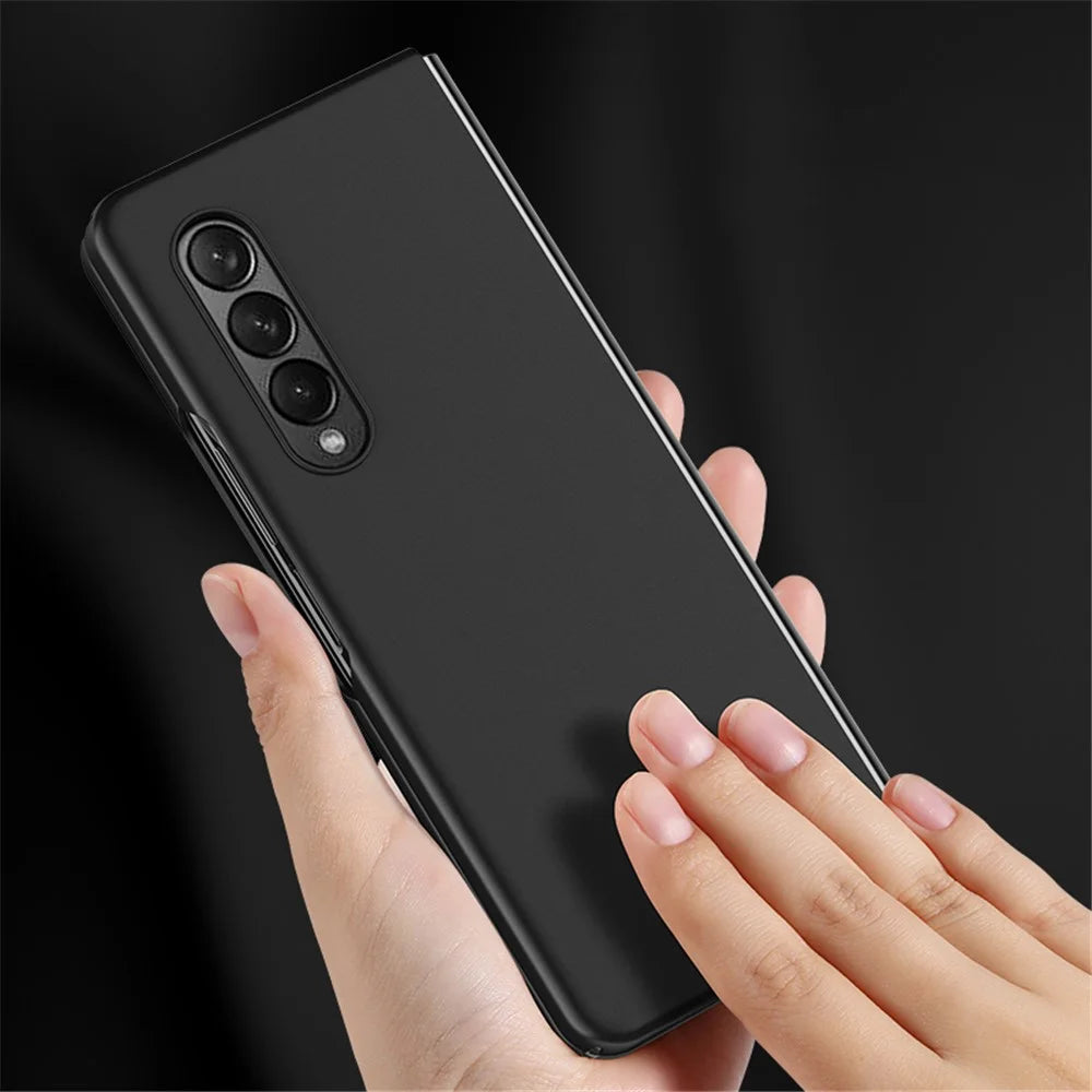 Skin-touch Feel Hard PC Protective Phone Cover Case for Samsung Galaxy Z Fold3 5G - Black - 4