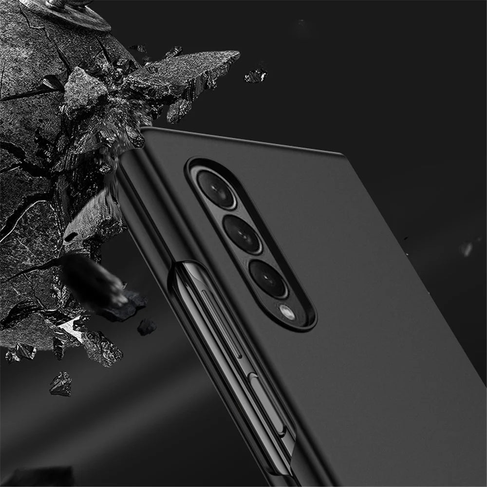 Skin-touch Feel Hard PC Protective Phone Cover Case for Samsung Galaxy Z Fold3 5G - Black - 6
