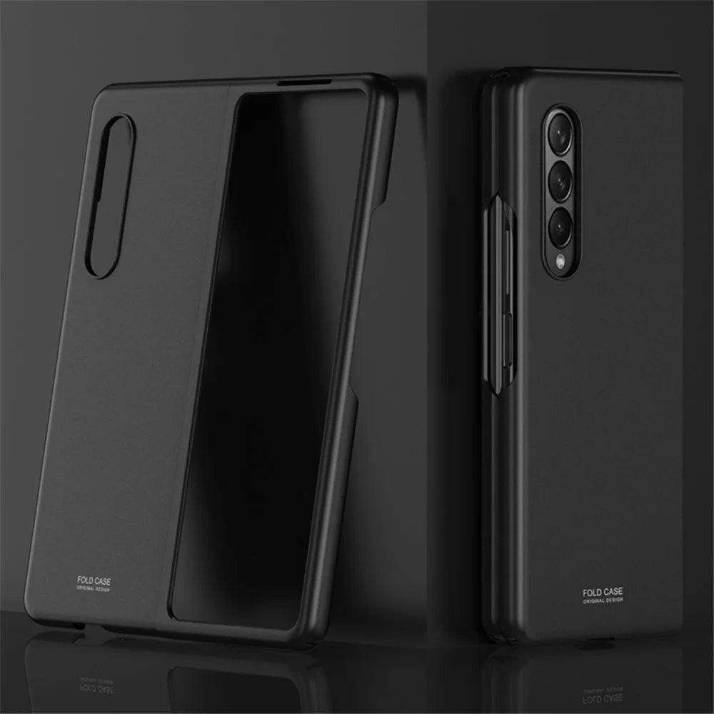 Skin-touch Feel Hard PC Protective Phone Cover Case for Samsung Galaxy Z Fold3 5G - Black - 7