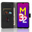 Skin-Feeling Folio Flip Leather Phone Case Cover with Stand Wallet for Samsung Galaxy M32 (Global Version) - Black - 6
