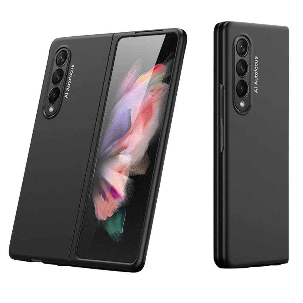 GKK For Samsung Galaxy Z Fold3 5G Ultra Thin Hard PC Full Protection Folding Phone Case Cover - Black - 1