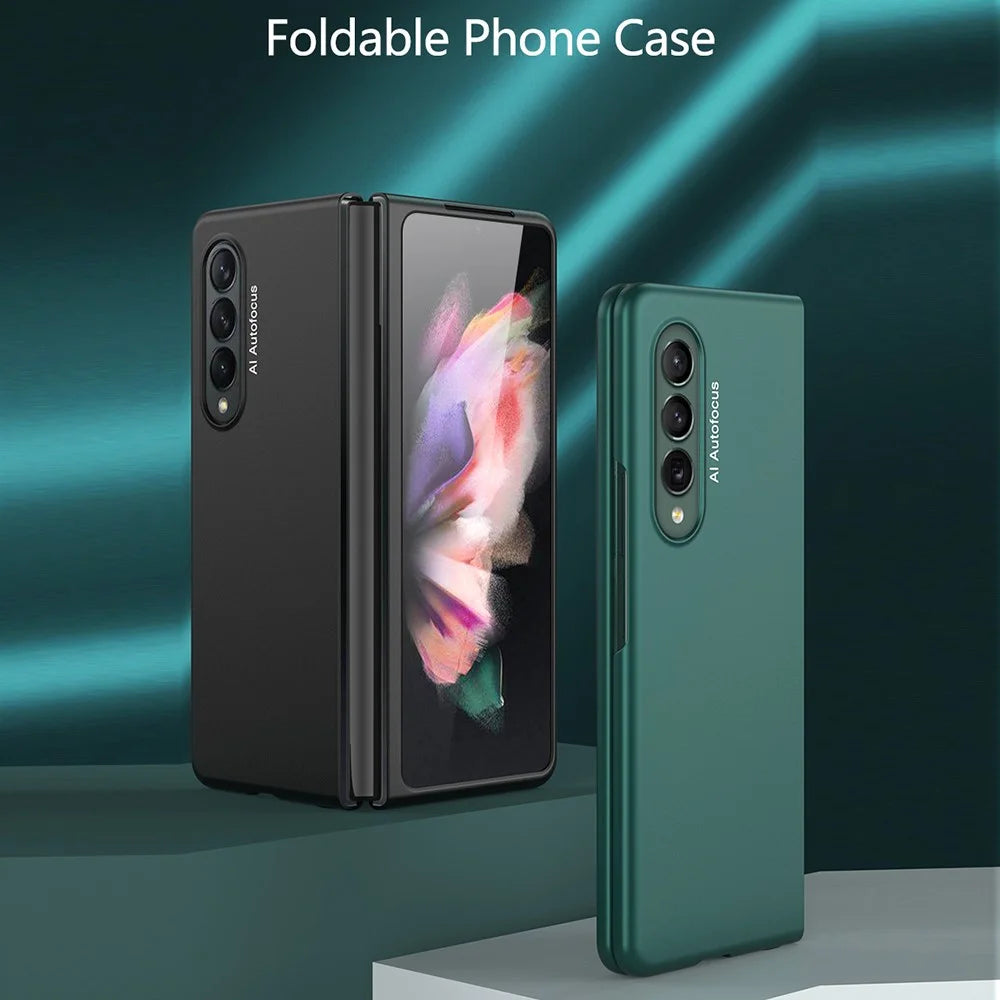 GKK For Samsung Galaxy Z Fold3 5G Ultra Thin Hard PC Full Protection Folding Phone Case Cover - Black - 2