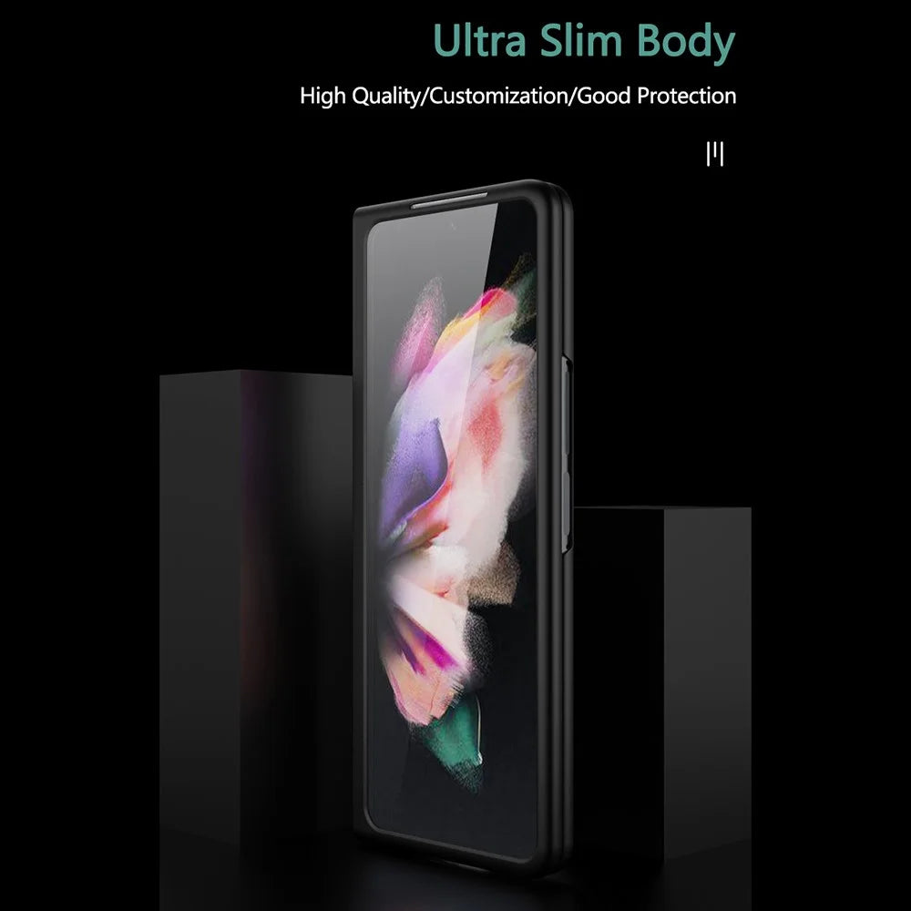 GKK For Samsung Galaxy Z Fold3 5G Ultra Thin Hard PC Full Protection Folding Phone Case Cover - Black - 4