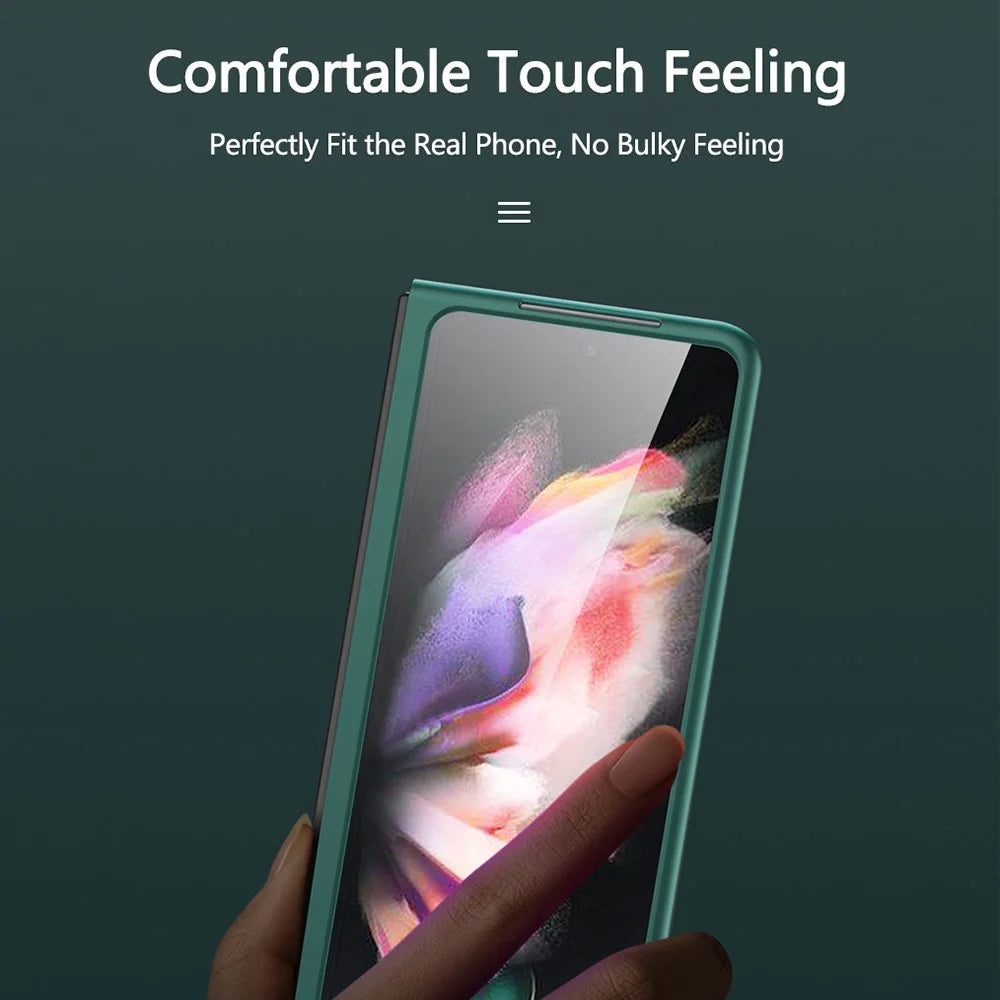 GKK For Samsung Galaxy Z Fold3 5G Ultra Thin Hard PC Full Protection Folding Phone Case Cover - Black - 5
