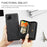 JEEHOOD Magnetic Absorption Impact-Resistant Detachable 2-in-1 Hybrid Case with Zipper Closure Wallet for Samsung Galaxy A12 - Black - 5