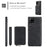 JEEHOOD Magnetic Absorption Impact-Resistant Detachable 2-in-1 Hybrid Case with Zipper Closure Wallet for Samsung Galaxy A12 - Black - 6