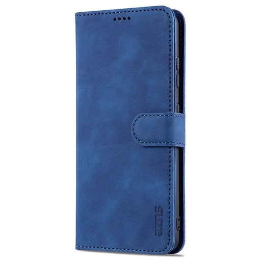 AZNS  Wallet Design PU Leather All-round Protection Phone Stand Cover Case for Samsung Galaxy S21 Ultra 5G - Blue - 2