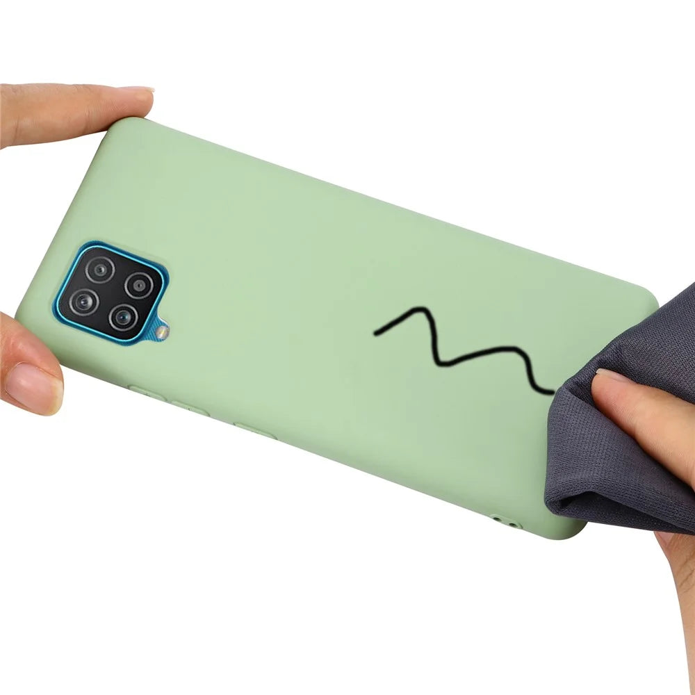 Liquid Silicone Silky-Soft Touch Full Body Protection Shockproof Case Cover with Strap for Samsung Galaxy M32 (Global Version) - Green - 5