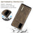 DG.MING M1 Series Phone Case PU + TPU + PC Back Cover with Magnetic Tri-Fold Wallet Kickstand for Samsung Galaxy S20 Plus - Coffee - 3
