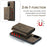 DG.MING M1 Series Phone Case PU + TPU + PC Back Cover with Magnetic Tri-Fold Wallet Kickstand for Samsung Galaxy S20 Plus - Coffee - 4