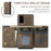 DG.MING M1 Series Phone Case PU + TPU + PC Back Cover with Magnetic Tri-Fold Wallet Kickstand for Samsung Galaxy S20 Plus - Coffee - 5