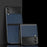 Plastic+Leather Phone Case Shell Folding Phone Back Cover for Galaxy Z Flip3 5G - Blue - 2
