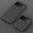 Skin Feel Solid Color Shock-Resistant Protection PC Cell Phone Case with Kickstand for Samsung Galaxy Z Flip3 5G - Black - 2
