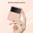 Skin Feel Solid Color Shock-Resistant Protection PC Cell Phone Case with Kickstand for Samsung Galaxy Z Flip3 5G - Black - 5