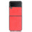 Slim Litchi Texture PU Leather Coated Hard PC Protective Phone Back Cover for Samsung Galaxy Z Flip3 5G - Red - 1