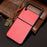 Slim Litchi Texture PU Leather Coated Hard PC Protective Phone Back Cover for Samsung Galaxy Z Flip3 5G - Red - 5