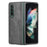 Premium Crocodile Texture PU Leather Coated Hard PC Back Cover Protective Cell Phone Case for Samsung Galaxy Z Fold3 5G - Black - 1