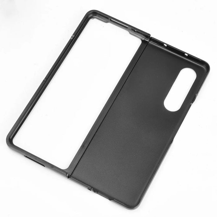 Premium Crocodile Texture PU Leather Coated Hard PC Back Cover Protective Cell Phone Case for Samsung Galaxy Z Fold3 5G - Black - 4