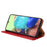 Phone Cover Wallet Design Genuine Texture PU Leather Stand Case for Samsung Galaxy A51 5G SM-A516 - Red - 5