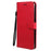 For Samsung Galaxy A12 Case Solid Color Leather Mobile Cover Wallet Stand with Strap - Red - 2