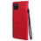 For Samsung Galaxy A12 Case Solid Color Leather Mobile Cover Wallet Stand with Strap - Red - 3