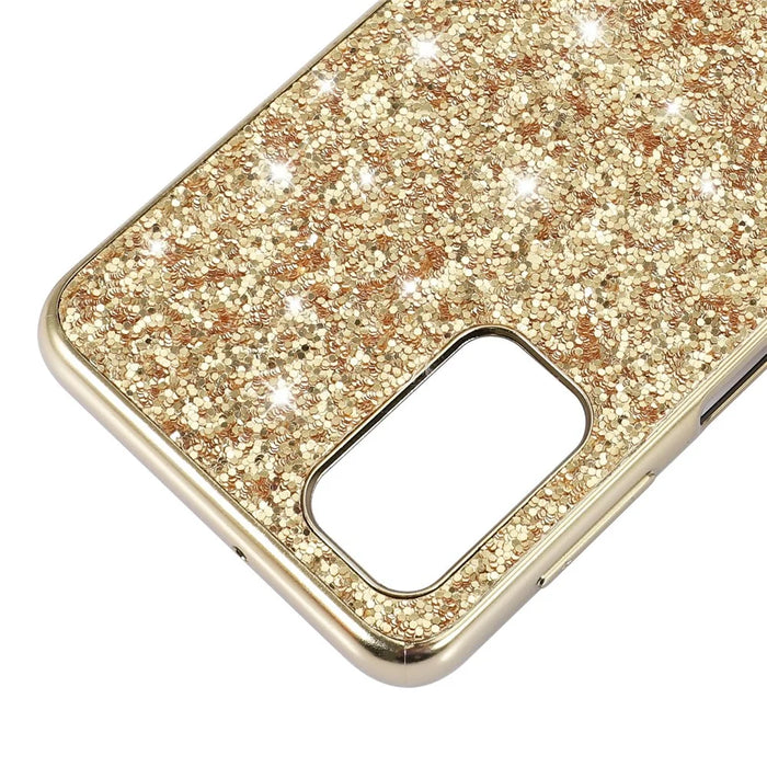 Shiny Sequins Design Plated TPU Frame + PC Drop-Resistant Hybrid Shell Case for Samsung Galaxy A32 5G/M32 5G - Blue - 4