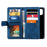 9 Card Slots PU Leather Cell Phone Stand Case Wallet Cover with Strap for Samsung Galaxy A22 5G (EU Version) - Blue - 4