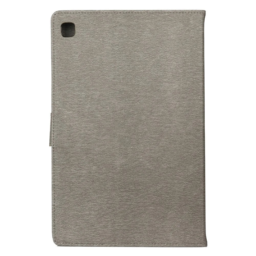 Butterflies Card Slots Wallet Leather Tablet Cover with Stand for Samsung Galaxy Tab S6 Lite (2020) P615 P610 / (2022) / (2024) - Grey - 3