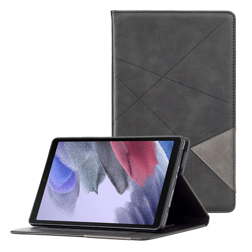 Geometric Pattern Design Card Slots Leather Tablet Case Cover for Samsung Galaxy Tab A7 Lite 8.7-inch/T220/T225 - Black - 1