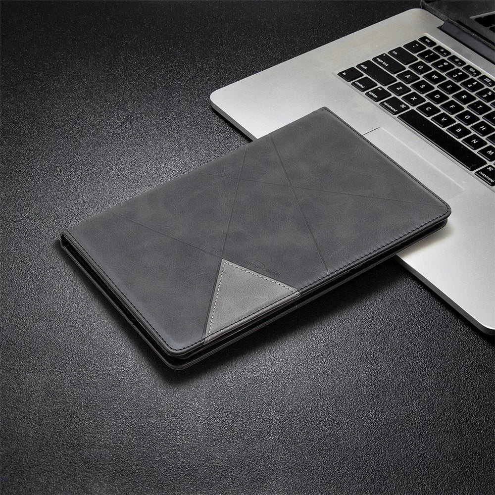 Geometric Pattern Design Card Slots Leather Tablet Case Cover for Samsung Galaxy Tab A7 Lite 8.7-inch/T220/T225 - Black - 6