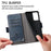 For Samsung Galaxy S21 Ultra 5G Phone Cases CASENEO PU Leather Cover Stand with RFID Blocking Wallet - Dark Blue - 7