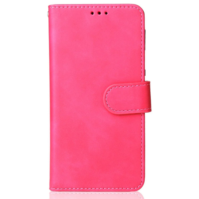 Skin-Touch PU Leather Flip Folio Cover with Stand for Samsung Galaxy A03s (166.5mm) - Rose - 2