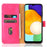 Skin-Touch PU Leather Flip Folio Cover with Stand for Samsung Galaxy A03s (166.5mm) - Rose - 6