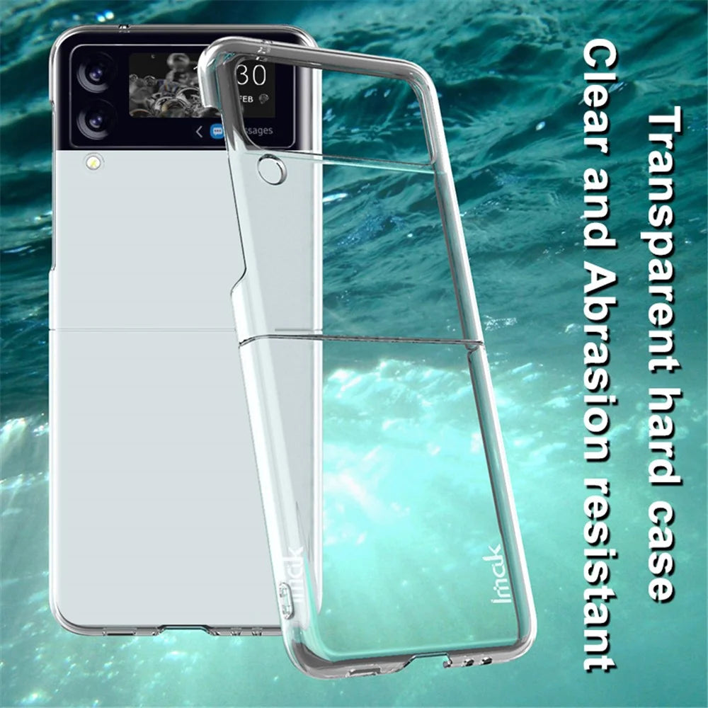 IMAK Air II Pro Drop-Proof Wear Resistant PC Crystal Cover Shell (Upper Cover + Lower Cover) for Samsung Galaxy Z Flip3 5G - 2