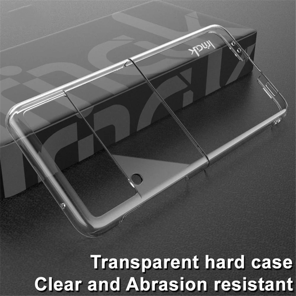 IMAK Air II Pro Drop-Proof Wear Resistant PC Crystal Cover Shell (Upper Cover + Lower Cover) for Samsung Galaxy Z Flip3 5G - 3
