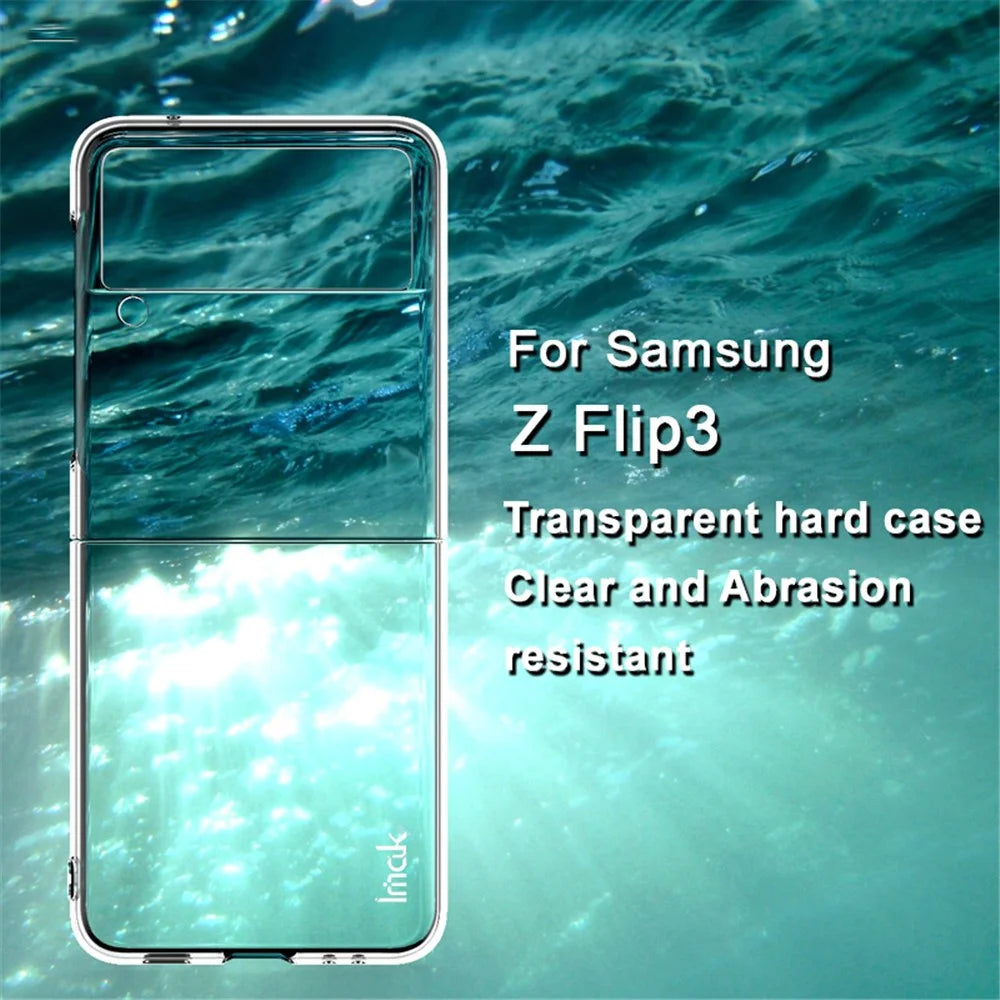 IMAK Air II Pro Drop-Proof Wear Resistant PC Crystal Cover Shell (Upper Cover + Lower Cover) for Samsung Galaxy Z Flip3 5G - 4